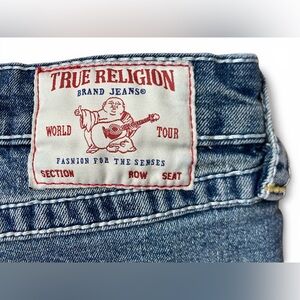 True Religion Bobbi Low Slung Wide Leg Jeans Size 24 Y2K Baggy Denim 5 Pocket